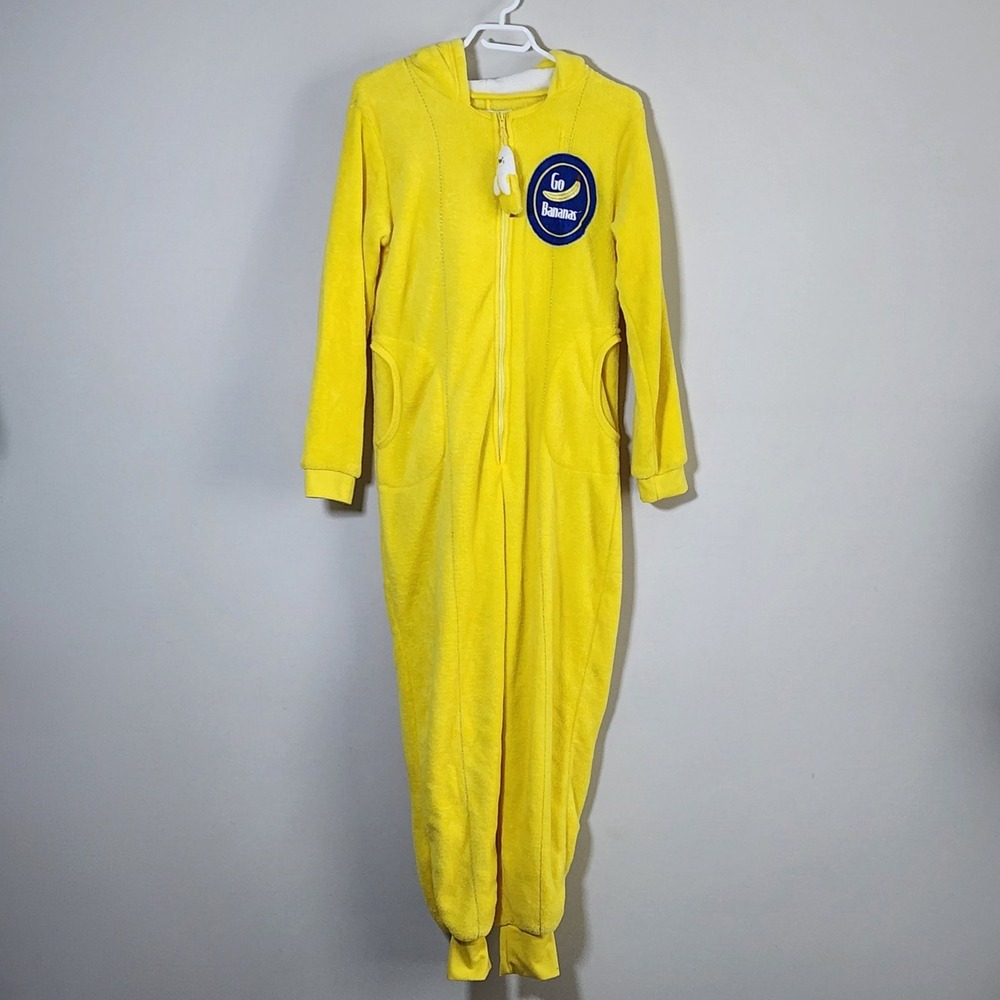 Funzietime Banana Hooded Pajama Mens Medium Go Bananas Costume Funny Halloween